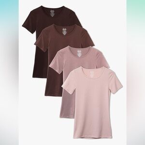 *New* in package Kalon Women's 4-Pack Scoop Neck T-Shirt Base Layer XXL